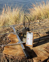 Mobile cient being used to record sighting data in the field